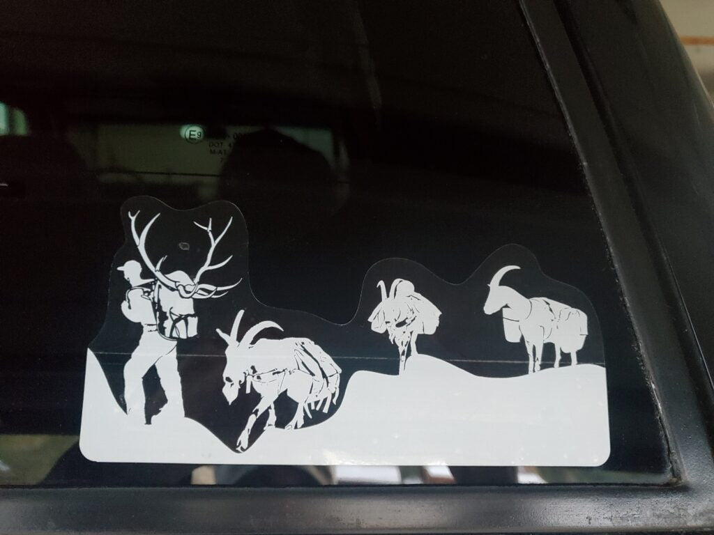 Hunting With Pack Goats Sticker – Support Goat Health Research